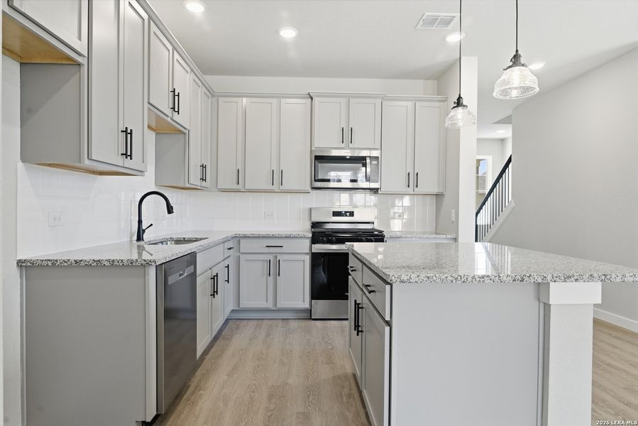 Furnished interior view inside a new home in Fairway Crossing, Converse (Image 8).