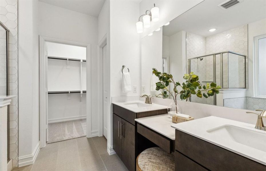 *Model Representation - Owner's private bath with double vanity *Model Representation - Owner's private bath with double vanity