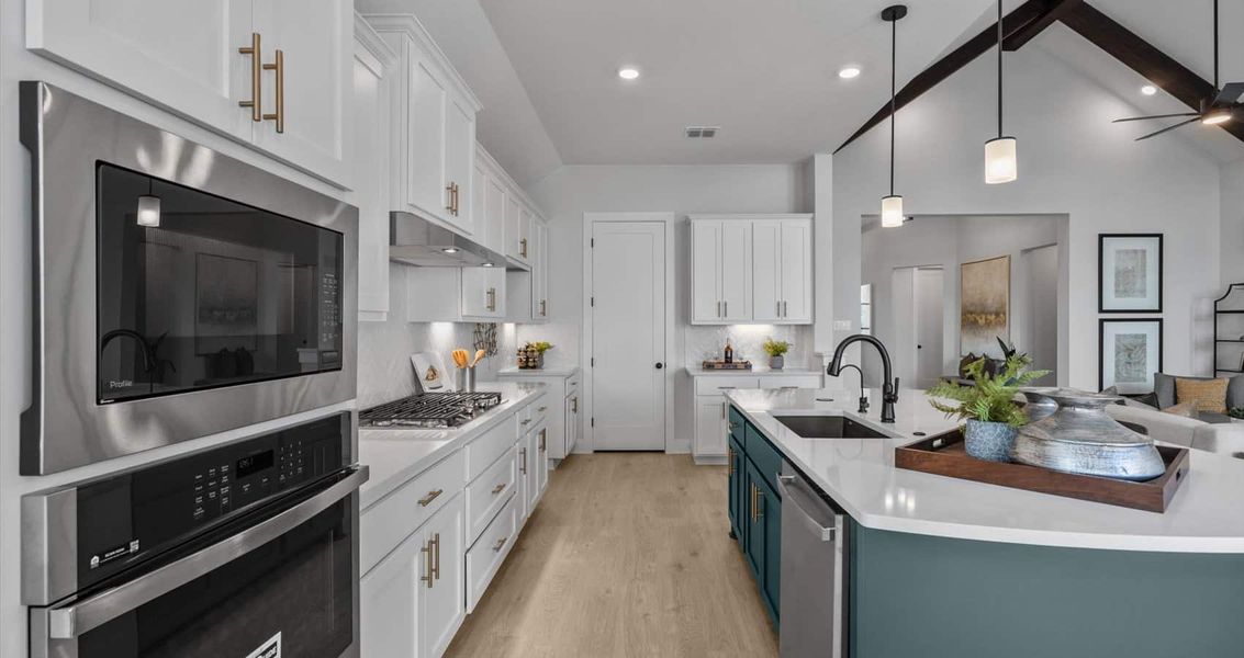 Representative furnished interior of a home built from the Bryant by Chesmar Homes in Sunfield, Buda (Image 7).