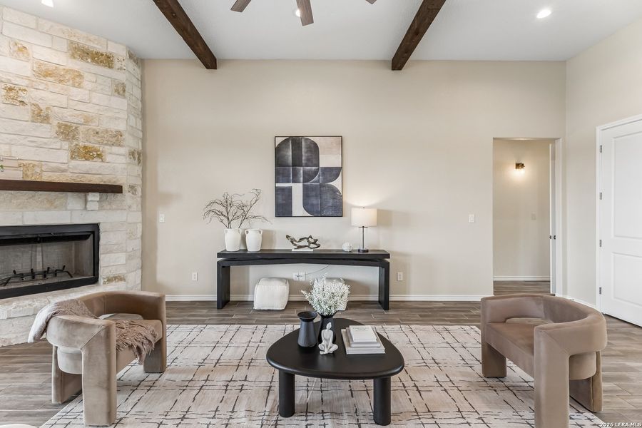 Furnished interior view inside a new home in , New Braunfels (Image 6). Furnished interior view inside a new home in , New Braunfels (Image 6).