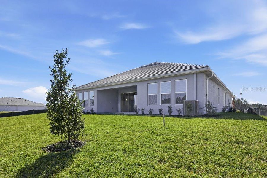 Exterior details and patio area of a home in Hammock at Two Rivers, Zephyrhills (Image 3).