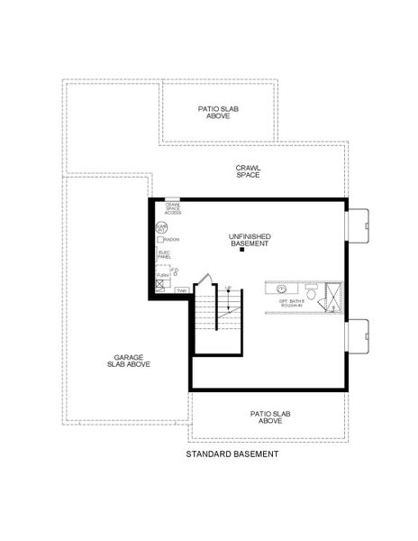 2D floor plan layout for the 6240 by Scott Felder Homes in Westerly, Erie, CO (Image 5).