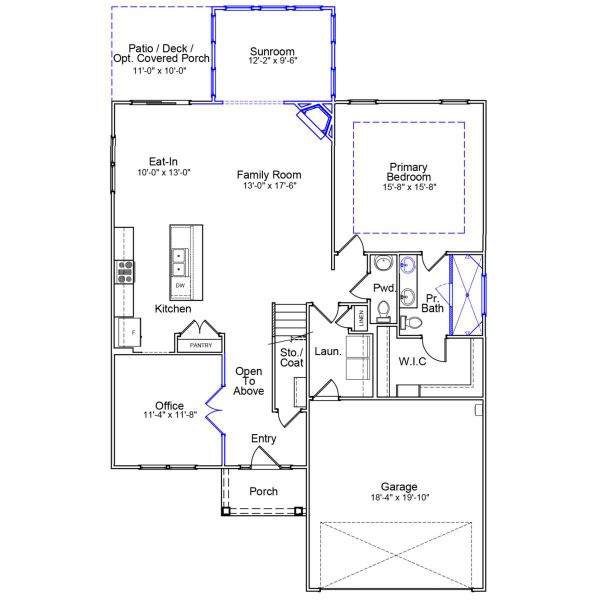2D floor plan layout of this home in Grand Park, Leland, NC (Image 2). 2D floor plan layout of this home in Grand Park, Leland, NC (Image 2).