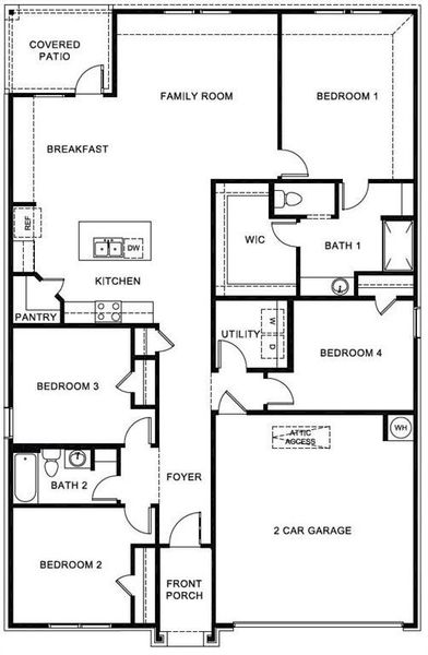 2D floor plan layout of this home in Sunnycreek, Fort Worth, TX (Image 5). 2D floor plan layout of this home in Sunnycreek, Fort Worth, TX (Image 5).
