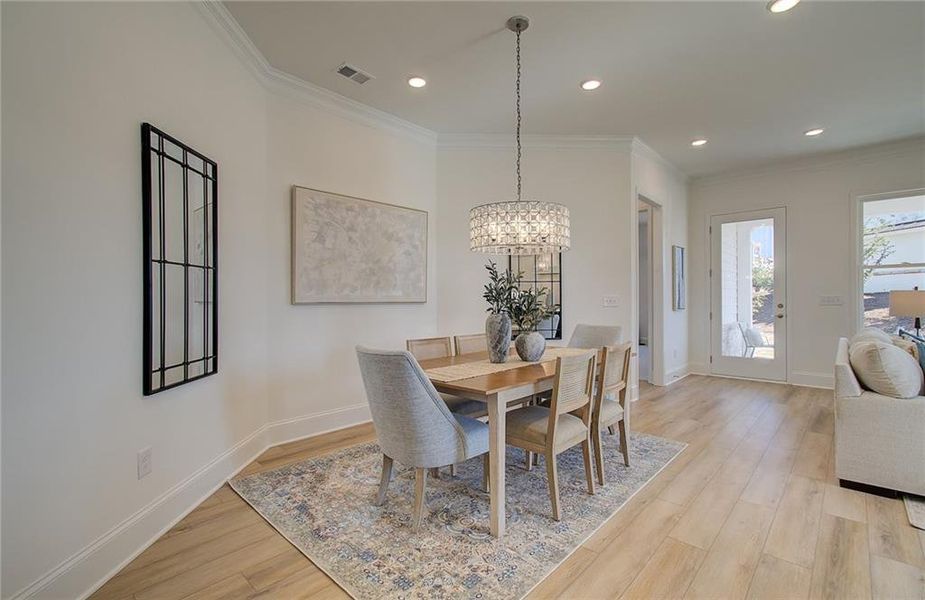 Furnished interior view inside a new home in Courtyards at Traditions, Cumming (Image 44).