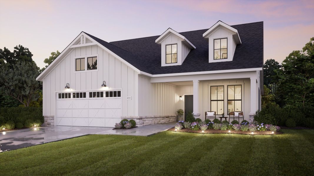 Representative exterior photo of a completed home built from the Torino by Epcon Communities in The Courtyards at Franklin Road, Murfreesboro, TN (Image 29).