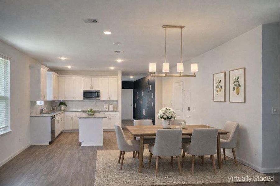 Furnished interior view inside a new home in Myrtle Gardens, Magnolia (Image 10). Furnished interior view inside a new home in Myrtle Gardens, Magnolia (Image 10).