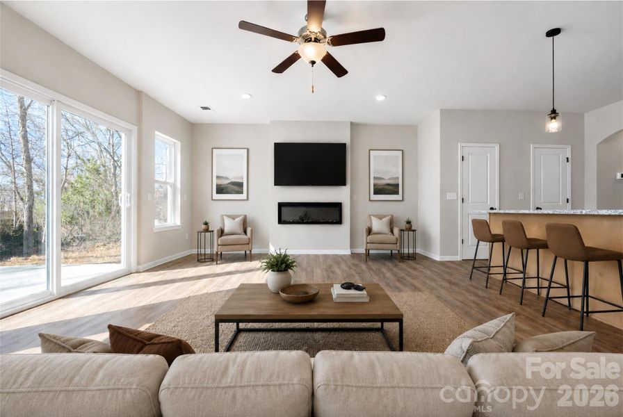 Furnished interior view inside a new home in , Charlotte (Image 8). Furnished interior view inside a new home in , Charlotte (Image 8).