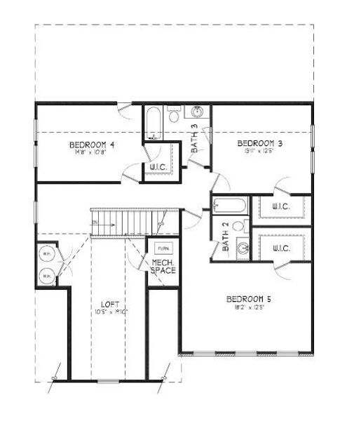 2D floor plan layout of this home in Linden Grove, Powder Springs, GA (Image 2). 2D floor plan layout of this home in Linden Grove, Powder Springs, GA (Image 2).