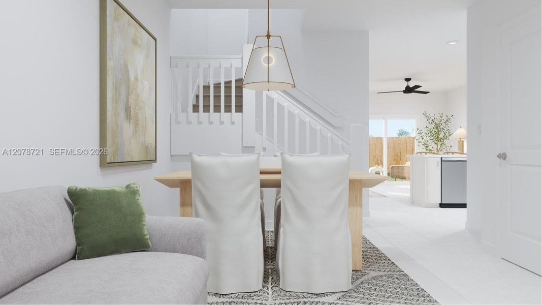 Furnished interior view inside a new home in Altamira, Homestead (Image 15).