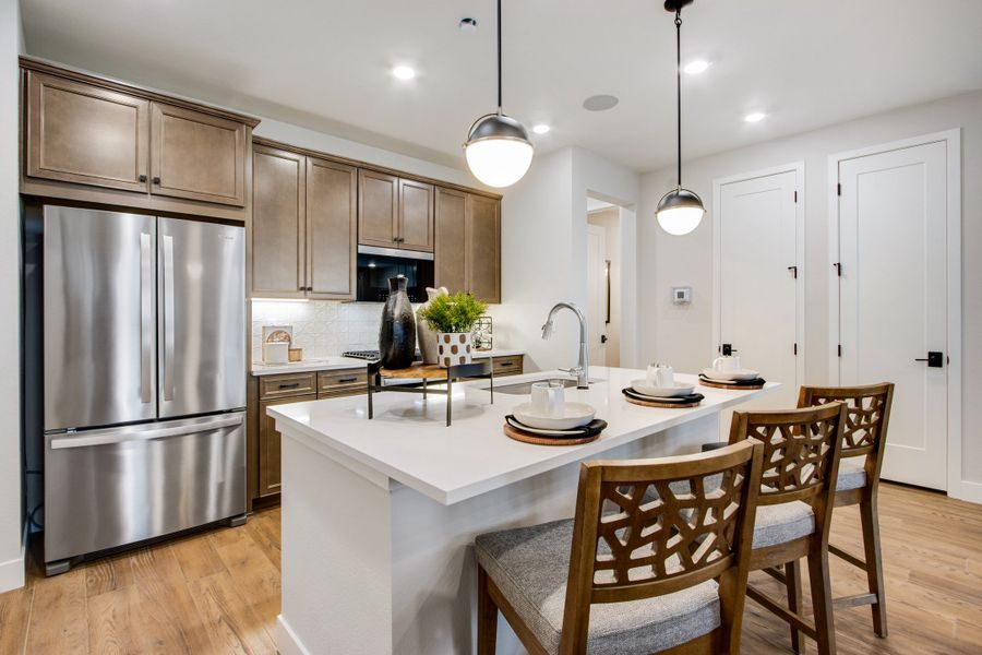 Furnished interior view inside a new home in Candelas Townhomes, Arvada (Image 11).