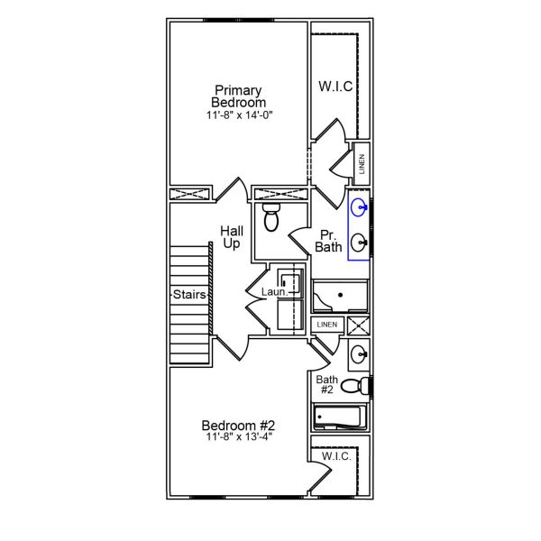 2D floor plan layout of this home in Renaissance at White Oak, Garner, NC (Image 4).