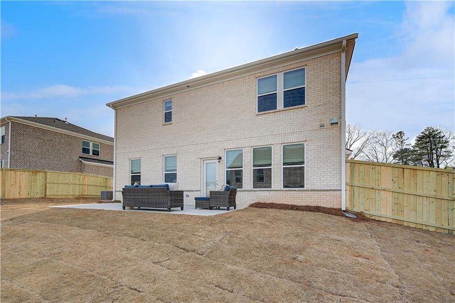 Exterior details and patio area of a home in Burchwood, Stockbridge (Image 25).