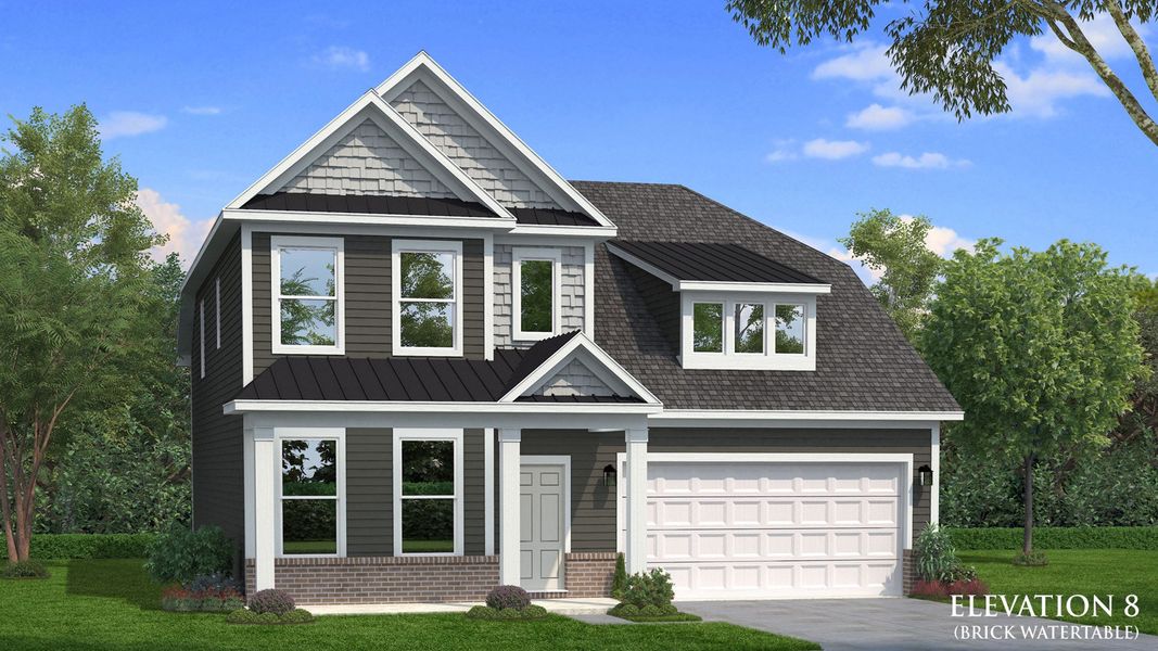 Representative exterior photo of a completed home built from the Lassiter by DRB Homes in Mason Glenn, Franklinton, NC (Image 29).