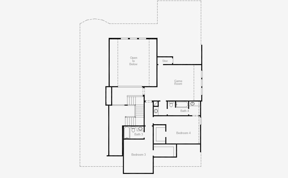 2D floor plan layout for the Haskell II by Coventry Homes in Painted Tree, McKinney, TX (Image 8).