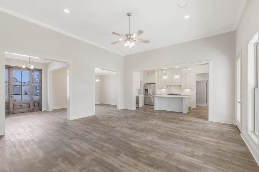 Representative unfurnished interior of a home built from the The Charlotte by Manuel Builders in Chapel Bend, Montgomery (Image 19).