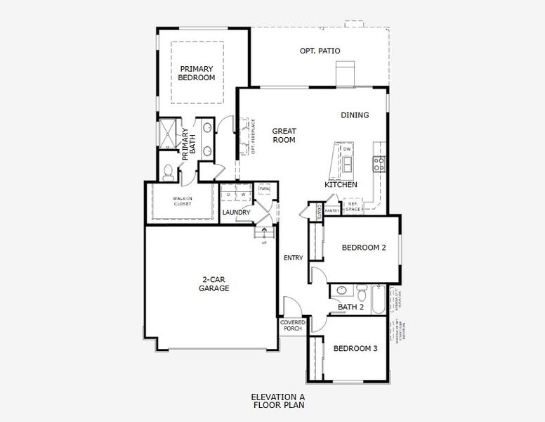 2D floor plan layout for the Ironton by Landsea Homes in Cherry Meadows, Brighton, CO (Image 3).