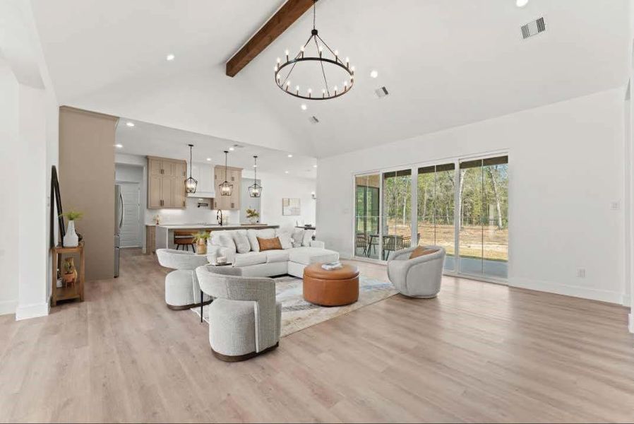 Furnished interior view inside a new home in , Conroe (Image 7).