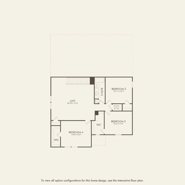 2D floor plan layout for the Wakefield by Centex in Oakfield Lakes, Parrish, FL (Image 4).