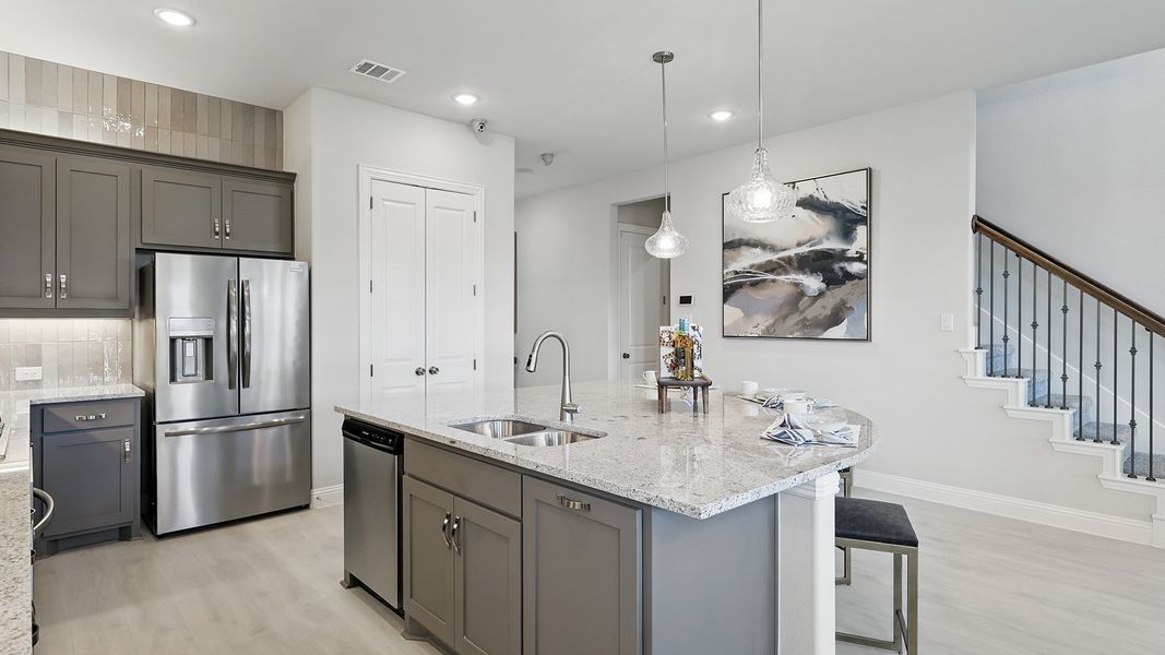 Representative furnished interior of a home built from the Magnolia by Brightland Homes in Green Oaks Preserve, Arlington (Image 27).