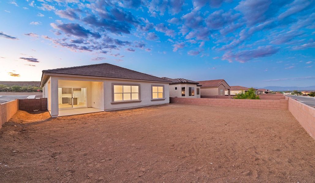 Exterior details and patio area of a home in Solterra, Green Valley (Image 16).