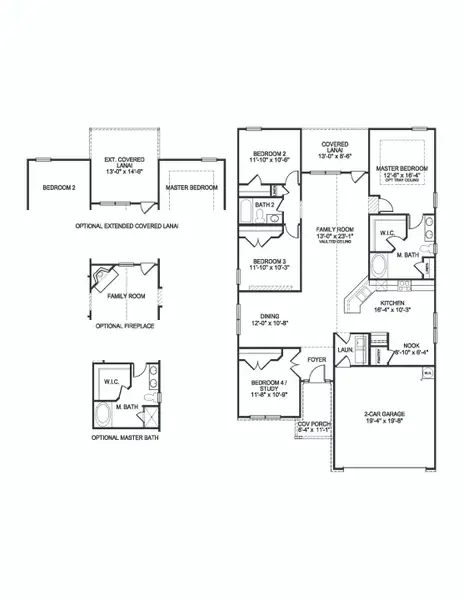 2D floor plan layout for the 1830 by Adams Homes in Longneedle, Rocky Mount, NC (Image 4). 2D floor plan layout for the 1830 by Adams Homes in Longneedle, Rocky Mount, NC (Image 4).