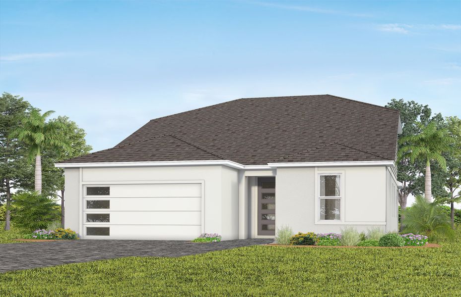 Front exterior of a home in the Del Webb Lakehaven community, located in Clermont, FL (Image 15).