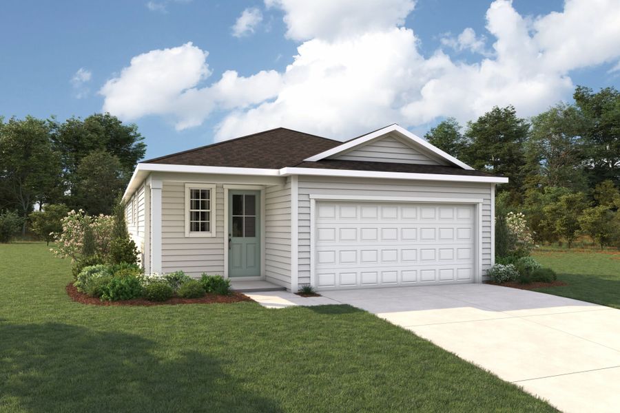 Representative exterior photo of a completed home built from the Blair by Mattamy Homes in Sandridge Hills, Asbury Lake, FL (Image 9).