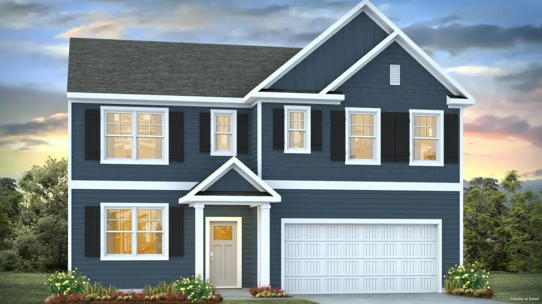 Representative exterior photo of a completed home built from the Hayden by D.R. Horton in Brookside, Richlands, NC (Image 17).