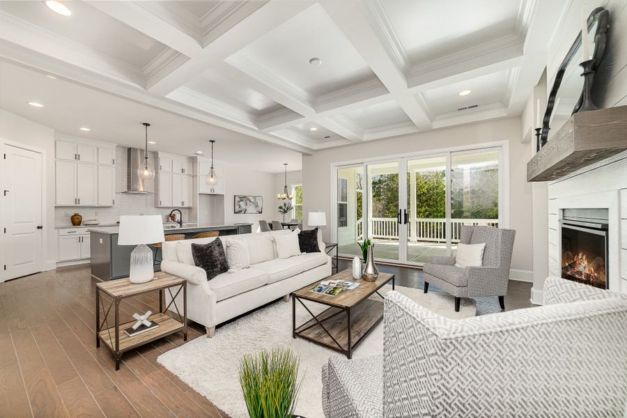 Representative furnished interior of a home built from the Madison by Greybrook Homes in Harbor Watch, Statesville (Image 7).
