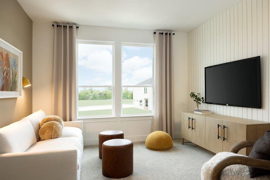 Photo of Pulte model home with same floor plan, not of actual home listed. Photo of Pulte model home with same floor plan, not of actual home listed.