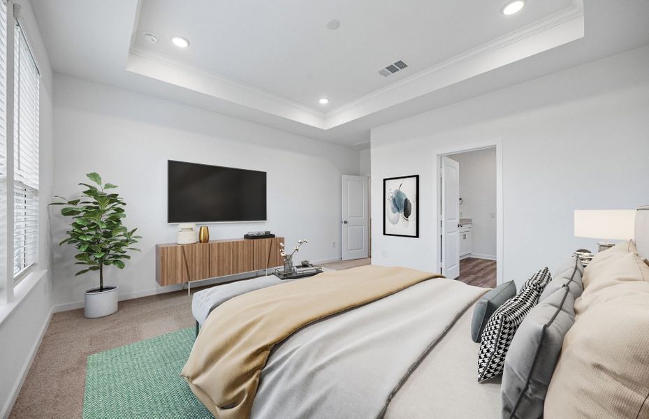 Furnished interior view inside a new home in Mavera, Conroe (Image 10).