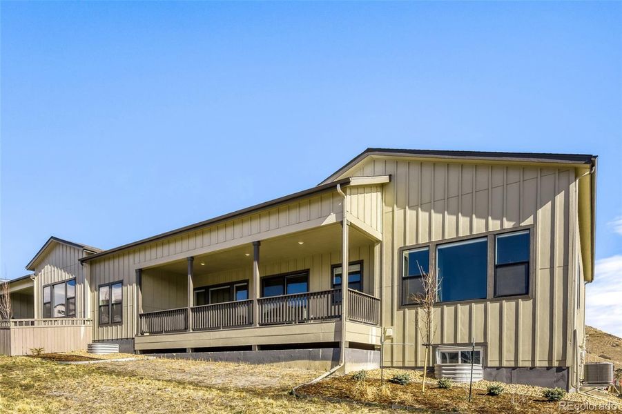 Exterior details and patio area of a home in Hillside at Castle Rock, Castle Rock (Image 21).