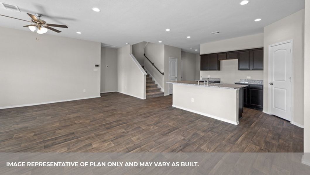 Representative furnished interior of a home built from the Midland by D.R. Horton in Harrington Trails at The Canopies, New Caney (Image 5).