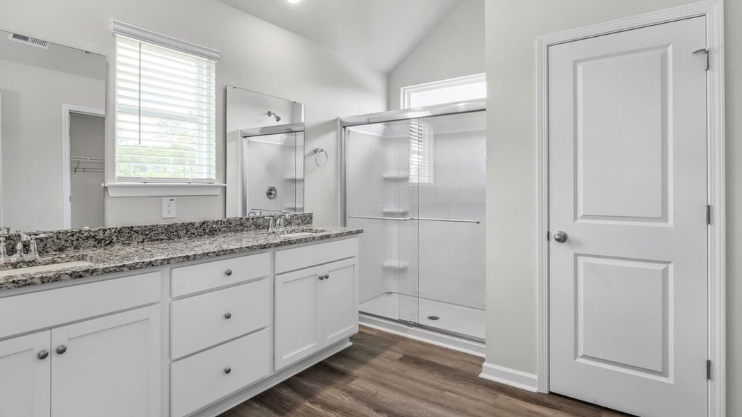 Furnished interior view inside a new home in Surfside Landing, Hubert (Image 10). Furnished interior view inside a new home in Surfside Landing, Hubert (Image 10).