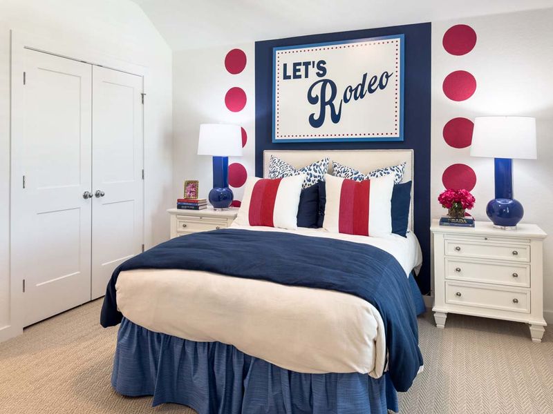 Representative Secondary Bedroom - some options shown Representative Secondary Bedroom - some options shown