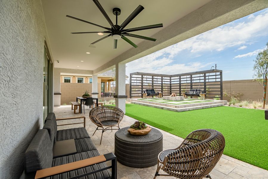 Exterior details and patio area of a home in Mesquite at North Creek, Queen Creek (Image 31). Exterior details and patio area of a home in Mesquite at North Creek, Queen Creek (Image 31).