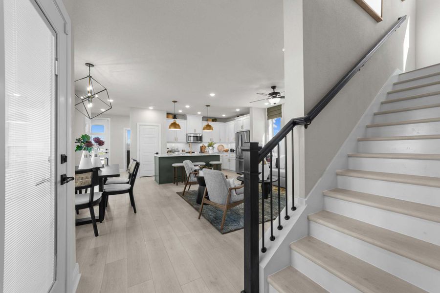 Furnished interior view inside a new home in Painted Tree Woodland West – Cottages, McKinney (Image 7).