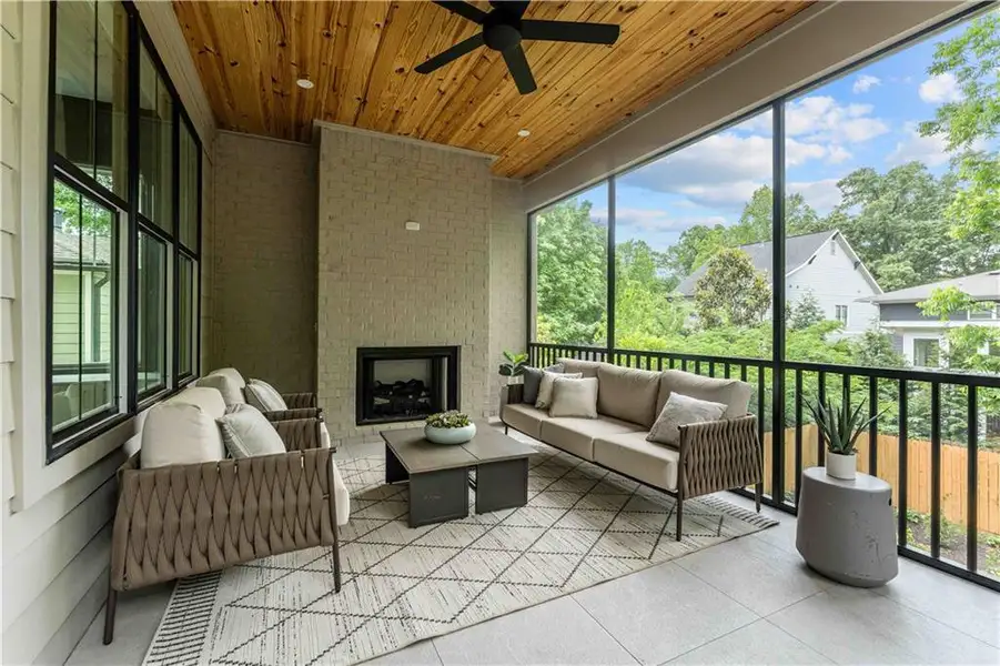 Exterior details and patio area of a home in , Atlanta (Image 4).