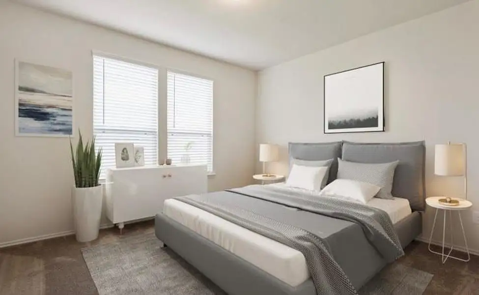 Furnished interior view inside a new home in The Pines At Seven Coves, Conroe (Image 8).