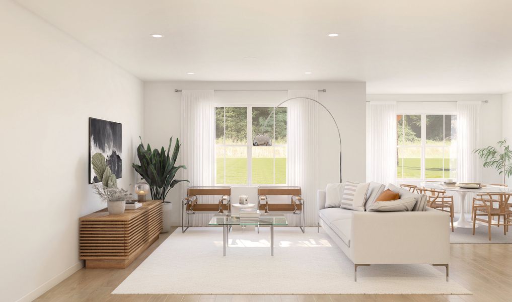 Furnished interior view inside a new home in Aspire at Palm Bay, Palm Bay (Image 7). Furnished interior view inside a new home in Aspire at Palm Bay, Palm Bay (Image 7).