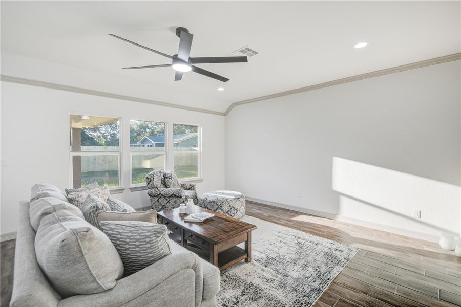 Furnished interior view inside a new home in , Lake Jackson (Image 16). Furnished interior view inside a new home in , Lake Jackson (Image 16).