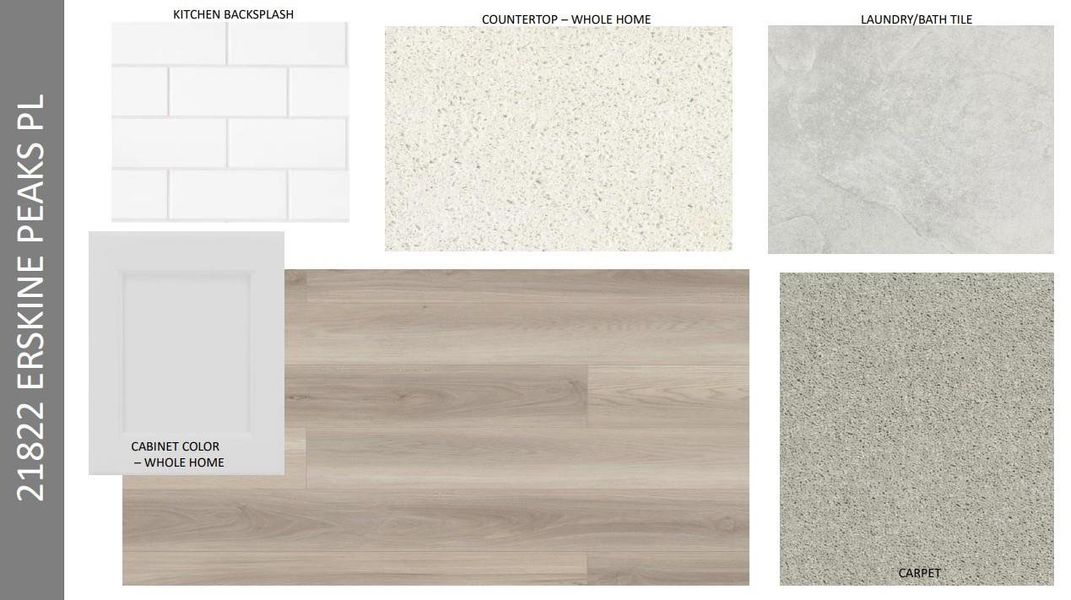 Design Selections. Home is under construction, selections subject to change.