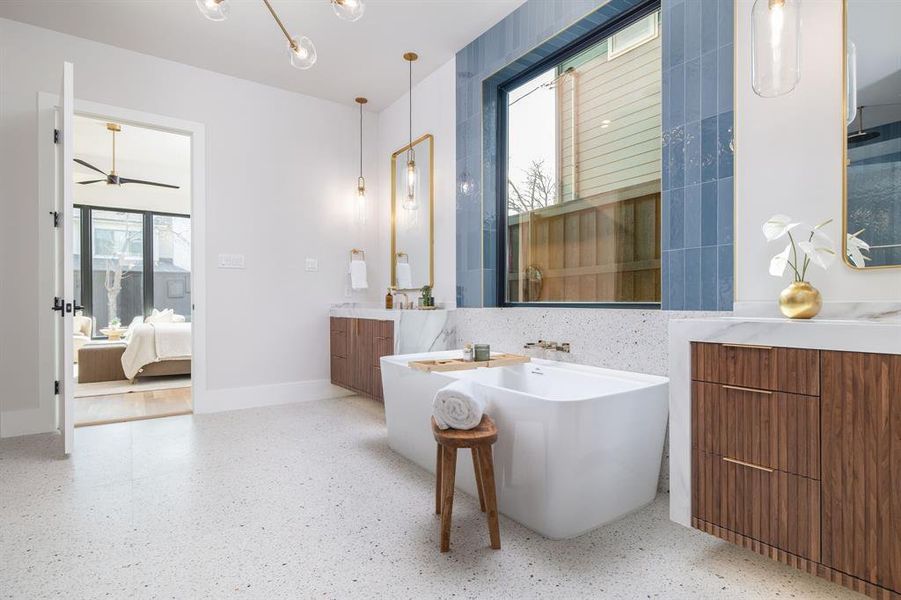 Furnished interior view inside a new home in , Dallas (Image 17).