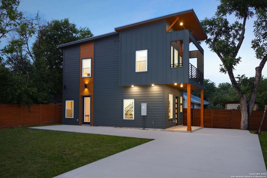 Front exterior of a new home in , San Antonio, TX, highlighting curb appeal (Image 24).