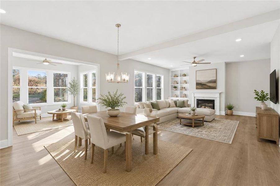 Furnished interior view inside a new home in Ashbury Commons, Powder Springs (Image 14).