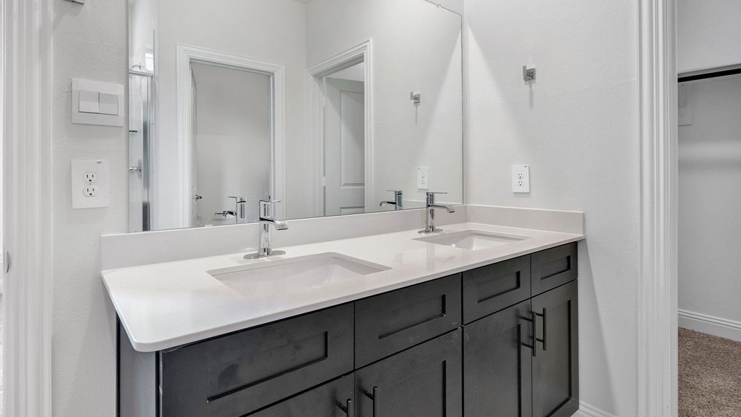 Representative furnished interior of a home built from the Derby by D.R. Horton in Mustang Square, Plano (Image 13).