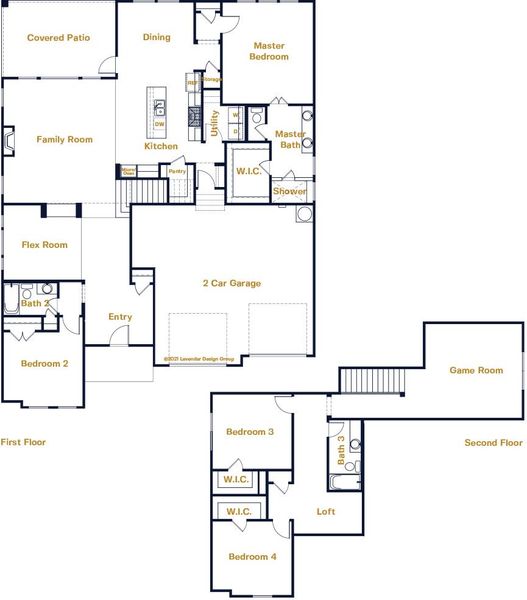 Dublin Floorplan with Fireplace