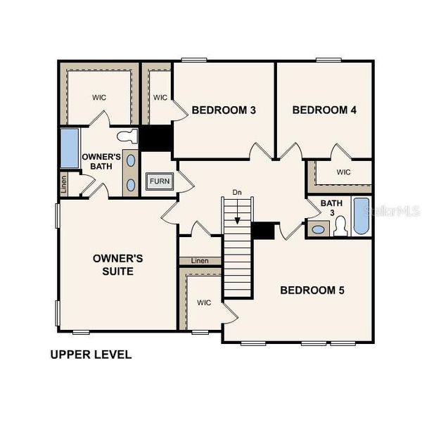 2D floor plan layout of this home in Bradbury Creek, Haines City, FL (Image 3).