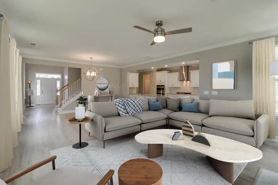 Representative furnished interior of a home built from the Saluda II - Vanguard Collection by Mungo Homes in Porter Ridge, Elgin (Image 4).